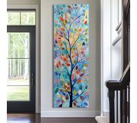 XBTYKPB Long Horizontal Nature Canvas Wall Art, Tall Thin Framed Canvas Print, Narrow Painting, for Home, Office or Halls Decor(65x195cm/Frameless)