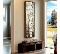 XBTYKPB Long Narrow Wall Art, Tall Narrow wall art, Tree Wall art, Long Vertical Wall Art, Large vertical Pictures, Canvas art(20x60cm/Frameless)