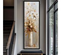 XBTYKPB Long Vertical Canvas Print for Office, Tall Narrow Wall Art for Dining Room, Living Room,or Bedroom, Long Narrow Posters(35x105cm/Frameless)