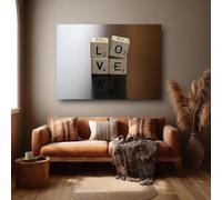 XBTYKPB Love Word Blocks Canvas Wall Art, Scrabble Letters, Minimalist Home Decor, Typography Painting, Inspirational Wall Decor(50x70cm/Frameless)