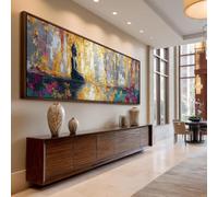 XBTYKPB Narrow Horizontal Buddha Wall Art, Buddhist Art, Wide Horizontal Poster Art, Framed Canvas Print for Office, Rooms Hall(35x105cm/Frameless)