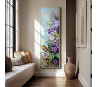 XBTYKPB Narrow Nature Scene, Vertical Large Canvas Paint, Bird Canvas Wall Art, Tall Long Abstract Decor，Animals Painting Canvas(70x210cm/Frameless)