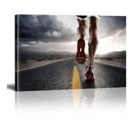 XBTYKPB Outdoor Running Gym Motivational Posters Canvas Prints Wall Art Painting, For Contemporary Living Room, Bathroom, Bedroom 21x30cm Withframe