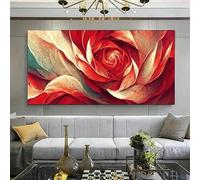 XBTYKPB Red Foliage Dark Background Aesthetic Flower Leaves Flower Tree Painting Prints Image Canvas for Home Wall Decor Mural(40x80cmx2/Inner Frame)
