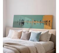 XBTYKPB Silhouette Canvas, Long Horizontal Canvas Wall Art Wide Panoramic Print, Large size Abstract People, Decor Office Artwork(50x150cm/Frameless)