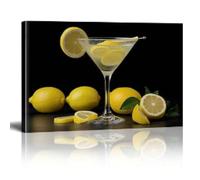 XBTYKPB Sip Lemon Bliss In A Sunny Glass Art Canvas Painting Prints Poster, For Contemporary Living Room, Bathroom, Bedroom Decor 21x30cm Frameless
