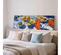XBTYKPB Sunny Gouache Breakfast Art Print, Wide Panoramic Canvas, Mediterranean Fruit Drinks, Kitchen Decor, for Food Painting(70x210cm/Frameless)
