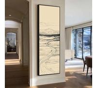 XBTYKPB Vertical Abstract Canvas Wall Art, Large Painting,Contemporary Zen Decor, Narrow Canvas Paint, Japandi Wabi Sabi Posters(65x195cm/Frameless)