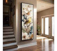 XBTYKPB Vertical Large Canvas Paint, Bird Wall Art, Tall Long Abstract Decor, Narrow Nature Scene Posters Prints, Animals Decor(35x105cm/Frameless)