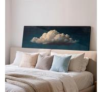 XBTYKPB Vintage Cloud Wall Art Canvas, Horizontal Wall Art, Wide Wall Art for Bedroom Midnight Blue Print, Mid Century Painting(60x180cm/Frameless)