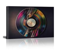 XBTYKPB Vinyl Record Wall Art Canvas Print Painting Poster Print For Villa Gallery Music Studio Theme Restaurant Porch Classroom 80x120cm Withframe