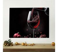 XBTYKPB Wine Pour Canvas Wall Art Print - Modern Still Life Artwork, Kitchen And Dining Room Decor -Pomegranate Themed Painting(40x60cm/Frameless)