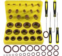 XBVV 382 PCS 30 Size SAE FKM Viton O-Ring Kit for Various Chemical, Aerospace, Cylinder, Hydraulic, Automotive Engines and Plumbing O-Ring Repair with 4-Piece Pick Set and Resist Oil and Heat