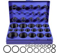 XBVV 407 Pcs Universal SAE O Ring Assortment Kit，32 Inch Sizes Standard Nitrile Rubber O'ring Set for Automotive Hydraulic Faucet Professional Plumbing Pressure Washer Air or Gas Sealing Repair