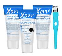 XBVV Food Grade Silicone Lubricating Plumber Grease for Waterproof Tap Pool Filter O Ring 3-Pack 1 oz Tube with Brush
