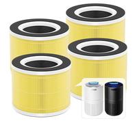 XBWW 4 Pack Replacement Filters Compatible with RENPHO RP-AP088B RP-AP088W Air Purifiers (Medium Room), Part Number RP-AP088-f1 / RP-AP088-f2