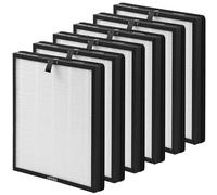 XBWW 6 Packs H13 True HEPA and Activated Carbon Replacement Filters for MORENTO HY4866, WESTHEY HY4866, YIOU M1 and FETIONS FT5000 Air Cleaner Purifiers