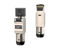 XBzuSKnSA RJ45 Connector Tool Free Cat8 CAT7 CAT6A 8 Field Termination Plug Shielded RJ45 Modular Plug 2000MHz 40G(Cable length: 30PCS)
