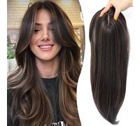 XC CLOUDS Synthetic Wig with Bangs 45cm for Women with Fine Hair Hand Tied Front Line 14x13cm 360°3D Coverage Synthetic Fiber