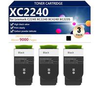 XC2240 Toner Cartridges Compatible for Lexmark C2240 XC2240 XC4240 XC2235 Printer, High-Volume Printing, 9000 Pages,Black-3 pack