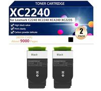 XC2240 Toner Cartridges Compatible for Lexmark C2240 XC2240 XC4240 XC2235 Printer, High-Volume Printing, 9000 Pages,Black-2 pack