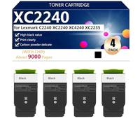 XC2240 Toner Cartridges Compatible for Lexmark C2240 XC2240 XC4240 XC2235 Printer, High-Volume Printing, 9000 Pages,Black-4 pack