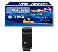 XC4342 Toner Cartridges Compatible for Lexmark XC4342 XC4352 Printers, High-Definition Printing Effect with Chip, 25000 Pages (1 Pack Cyan)