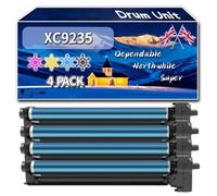XC9235 Drum Unit Compatible for Lexmark C9235 CS921de CS921dh CS923de CX920de CX921de CX922de Printers, High-Definition Printing Effect with Chip, 100000 Pages (4-Pack BK/C/M/Y)