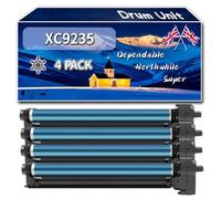 XC9235 Drum Unit Compatible for Lexmark XC9245 XC9245 de XC9245dx XC9245 Series XC9255 de XC9265 de Printers, High-Definition Printing Effect with Chip, 100000 Pages (4 Pack Black)