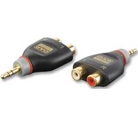 XCALIBER - 2x Phono (RCA) Female to 3.5mm Stereo Jack Male Adaptor