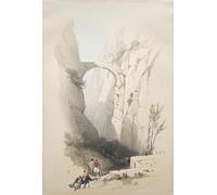 XcBAIHOUD Famous Art Print Poster Canvas Prints Arch Crossing the Ravine Leading to Petra by David Roberts Picture Mural for Home Decor 60x90cm