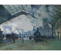 XcBAIHOUD Famous Art Print Poster Canvas Prints Arrival of the Normandy Train Gare Saint Lazare by Claude Monet Picture Mural for Home Decor 60x90cm