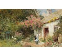 XcBAIHOUD Famous Art Print Poster Canvas Prints At Llanfair by Arthur Claude Strachan Picture Mural for Room Decor 60x90cm