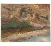 XcBAIHOUD Famous Art Print Poster Canvas Prints Bank of a Stream by Frederic Edwin Church Picture Mural for Home Decor 60x90cm