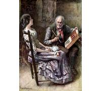 XcBAIHOUD Famous Art Print Poster Canvas Prints Charles Dickens's the Cricket on the Hearth by Harold Copping Picture Mural for Home Decor 60x90cm
