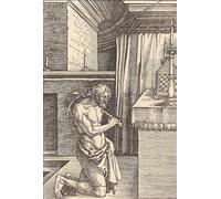 XcBAIHOUD Famous Art Print Poster Canvas Prints King David Doing Penance by Albrecht Dürer Picture Mural for Room Decor 60x90cm