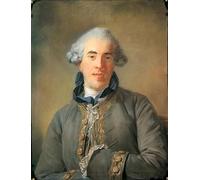 XcBAIHOUD Famous Art Print Poster Canvas Prints Pierre ambroise françois Choderlos De Laclos by Jean Baptiste Perronneau Picture Mural for Home Decor 60x90cm
