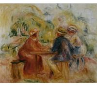 XcBAIHOUD Famous Art Print Poster Canvas Prints Réunion Dans Le Jardin by Pierre Auguste Renoir Picture Mural for Room Decor 60x90cm