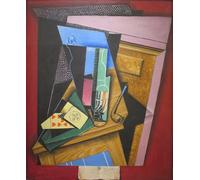 XcBAIHOUD Famous Art Print Poster Canvas Prints Still Life with a Poemn by Juan Gris Picture Mural for Home Decor 60x90cm