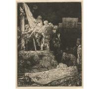 XcBAIHOUD Famous Art Print Poster Canvas Prints The descent from the cross by torchlight by Rembrandt van Rijn Picture Mural for Room Decor 60x90cm