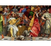 XcBAIHOUD Famous Art Print Poster Canvas Prints the Wedding Feast At Cana Detail by Paolo Veronese Picture Mural for Home Decor 60x90cm