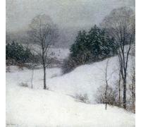 XcBAIHOUD Famous Art Print Poster Canvas Prints the White Veil by Willard Leroy Metcalf Picture Mural for Home Decor 60x90cm