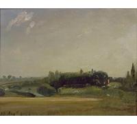 XcBAIHOUD Famous Art Print Poster Canvas Prints View Towards the Rectory East Bergholt by John Constable Picture Mural for Home Decor 60x90cm