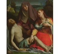 XcBAIHOUD Famous Famous Art Minimalist Prints Dead Christ Between the Virgin and Mary Magdalene by Agnolo Bronzino Art Canvas Murals for Home Decor 60x90cm