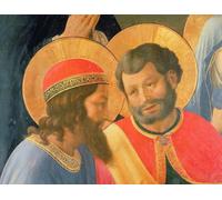 XcBAIHOUD Famous Famous Art Minimalist Prints Deposition From the Cross Two Saints by Tempera Gold on by Fra Angelico Art Canvas Murals for Room Decor 60x90cm