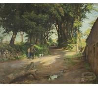 XcBAIHOUD Famous Famous Art Minimalist Prints Fading Leaf and Fallen Tree by Stanhope Alexander Forbes Art Canvas Murals for Room Decor 60x90cm