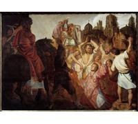 XcBAIHOUD Famous Famous Art Minimalist Prints First christian martyr: the stoning of saint stephen painting by Rembrandt van Rijn Art Canvas Murals for Home Decor 60x90cm