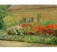XcBAIHOUD Famous Famous Art Minimalist Prints Flower perennials at the gardener cottage to the north by Max Liebermann Art Canvas Murals for Room Decor 60x90cm