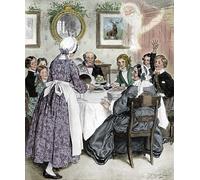 XcBAIHOUD Famous Famous Art Minimalist Prints Let Me Think of the Comfortable Family Dinners by Charles Edmund Brock Art Canvas Murals for Room Decor 60x90cm