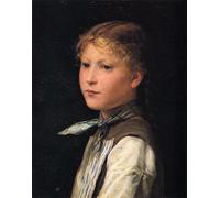 XcBAIHOUD Famous Famous Art Minimalist Prints Portrait of a Young Girl by Albert Anker Art Canvas Murals for Room Decor 60x90cm